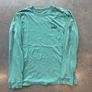 Vintage Y2K Arizona Green Surf Longsleeve Graphic Tee Men's Medium